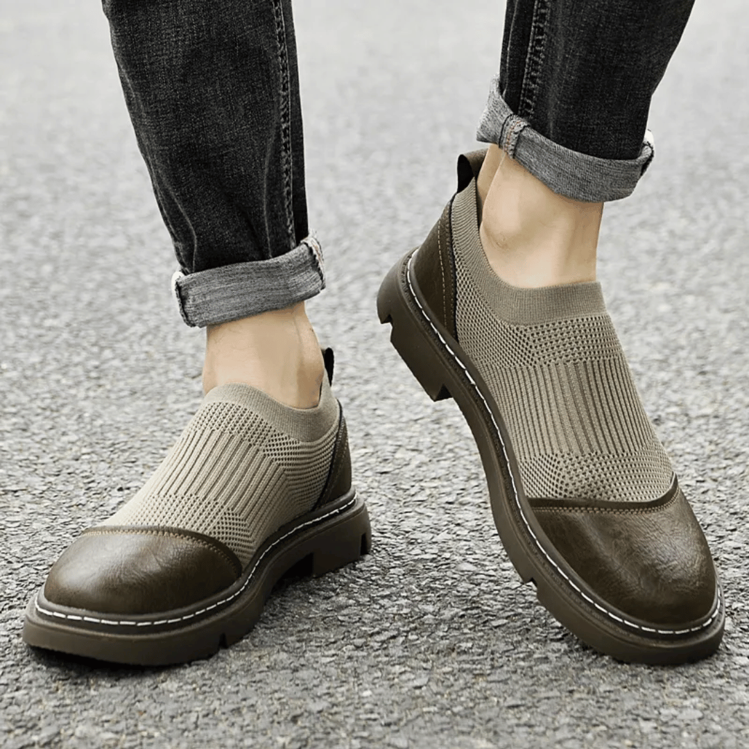 Comfortable slip-on loafers with mesh