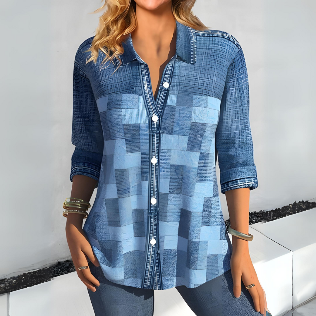 Casual Checked Blouse