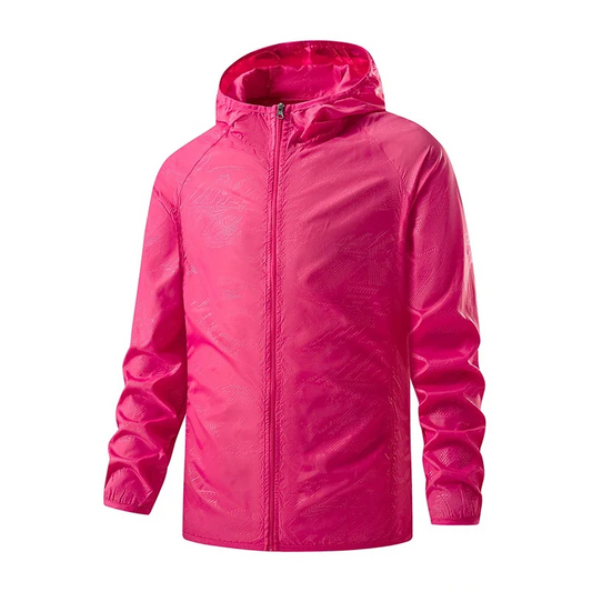 Men's waterproof mackintosh with hood for outdoor activities