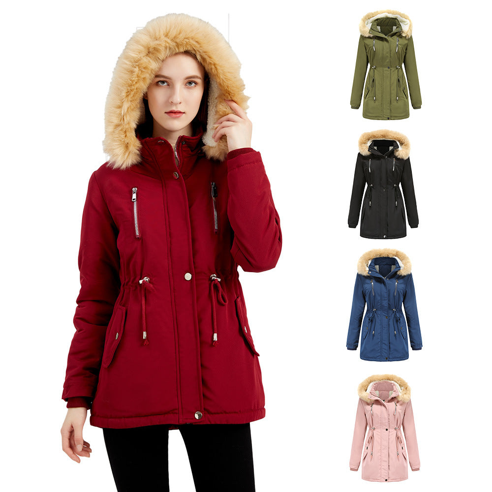 Women - Winter Parka - Thick Lambswool/Cotton Blend - Warm & Stylish Cold Weather Outerwear