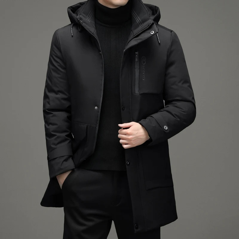 Winter jacket with hood and zip pockets