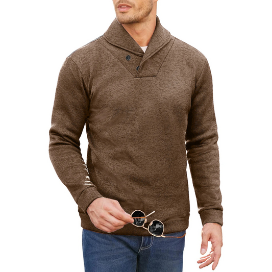 Men's jumper with shawl collar for stylish and warm days