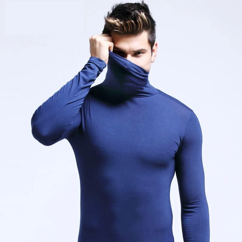 Stretch, moisture-wicking, slim fit jumper for men