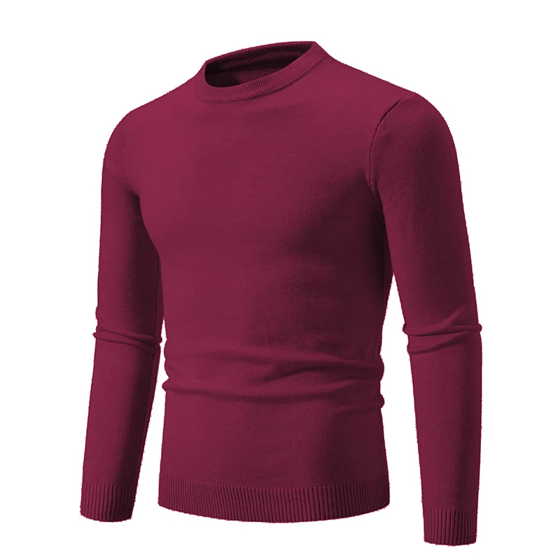 Simple round neck men's jumper with comfortable cut