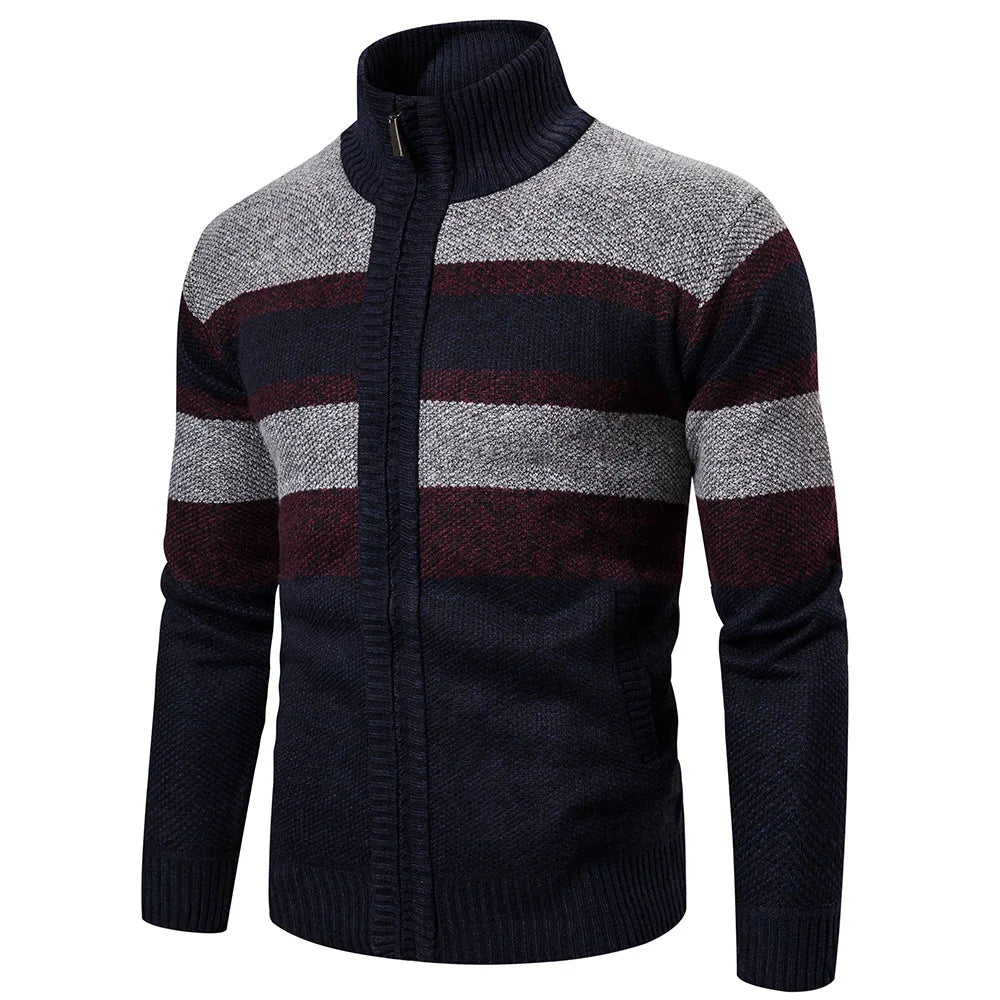 Winter Cardigan Striped & Slimfit