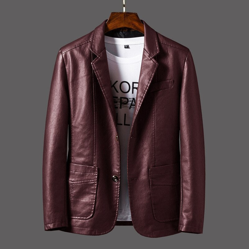 Stylish men's leather jacket