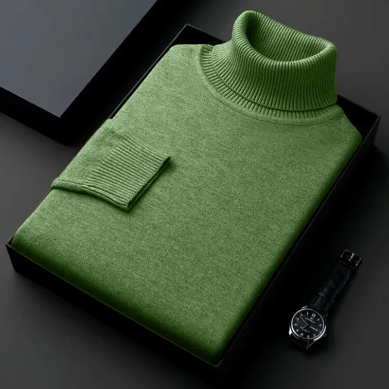 Men's Soft turtleneck jumper for winter comfort