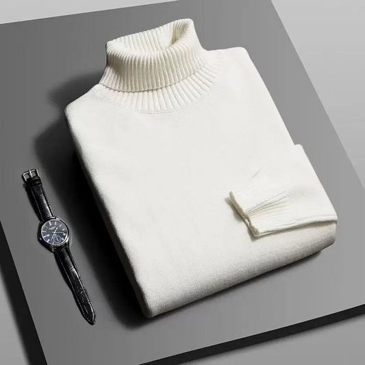 Warm turtleneck jumper in soft knitwear