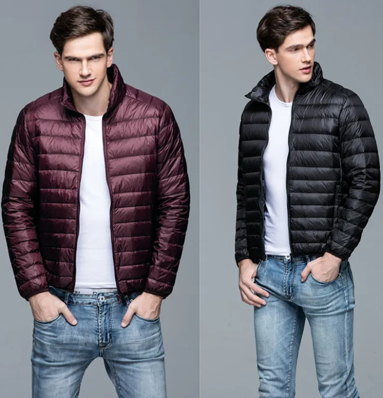 Men's windproof quilted transitional jacket