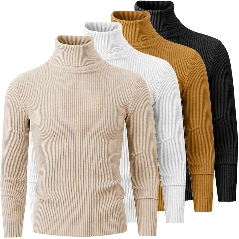 Ribbed turtleneck jumper for style and warmth