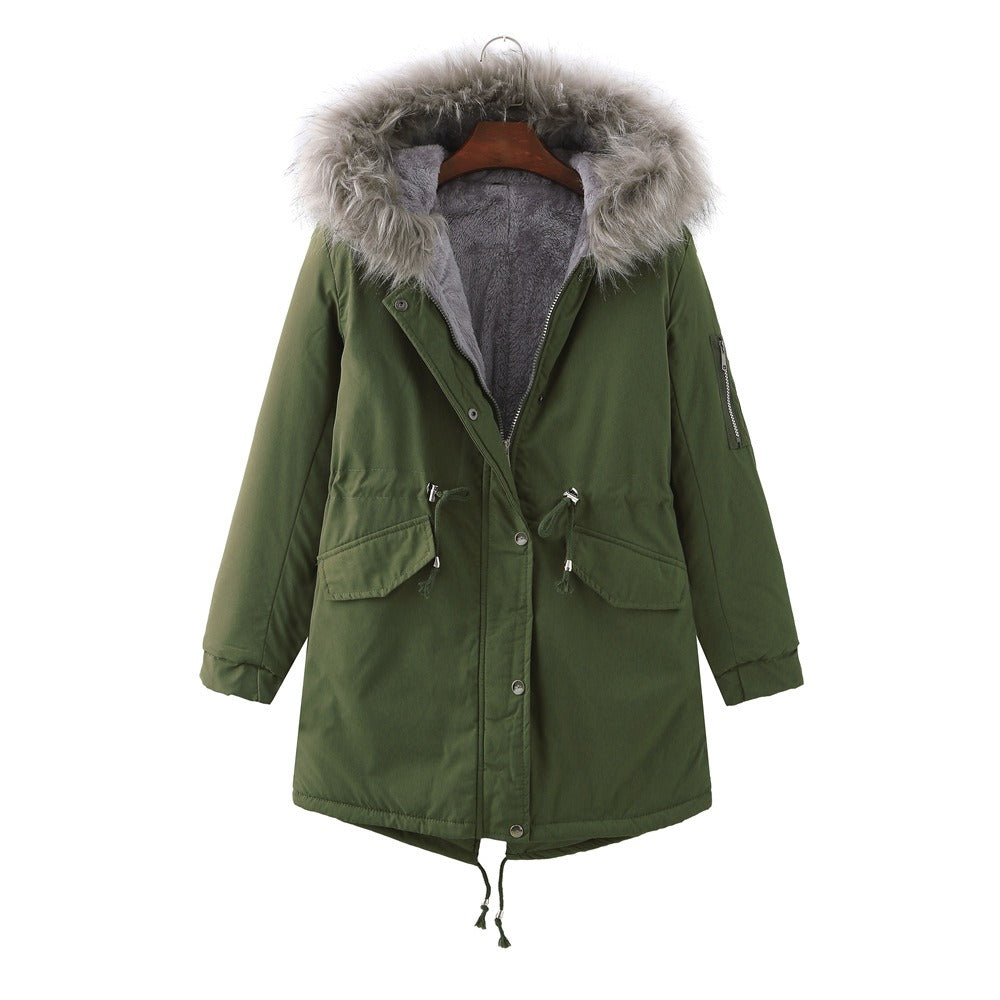 Women - Coat - Warm Fleece Lining - Stylish Winter Outerwear for Ultimate Comfort