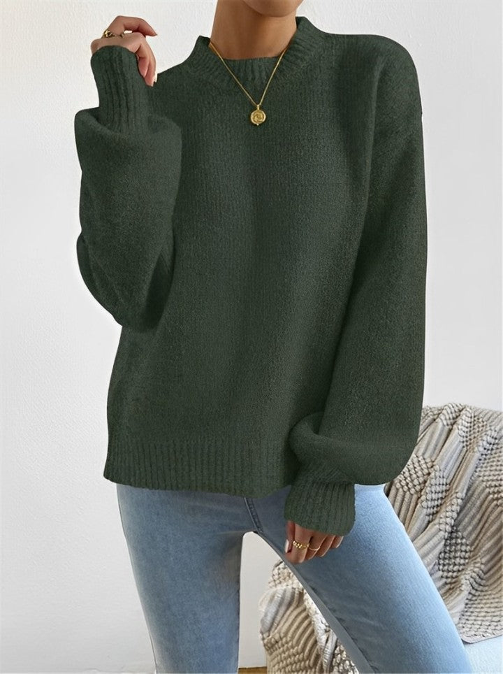 Women - Knitted Jumper - Loose Fit & Warm - Cozy Knitted Sweater for Comfort