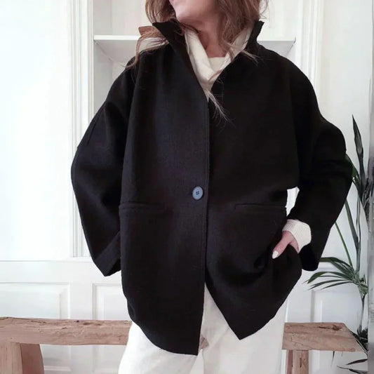 Cool single-coloured long-sleeved cardigan