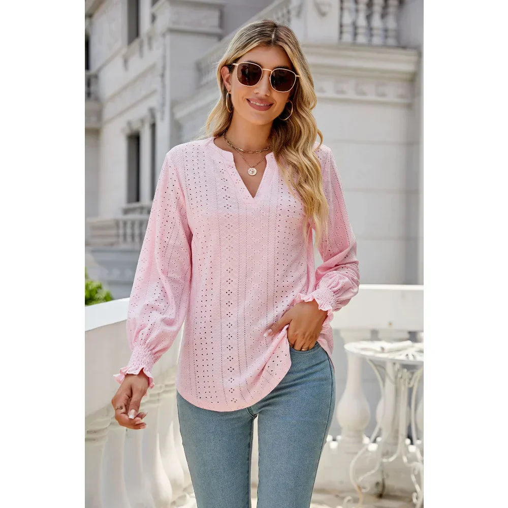 Elegant V-neck shirt for women