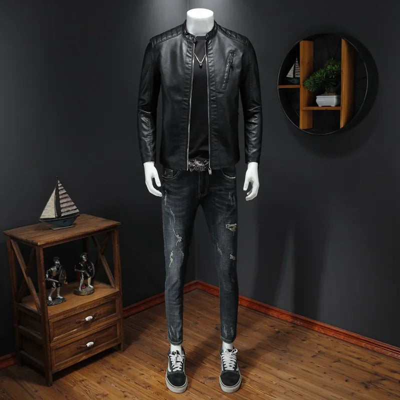 Leather fashion jacket