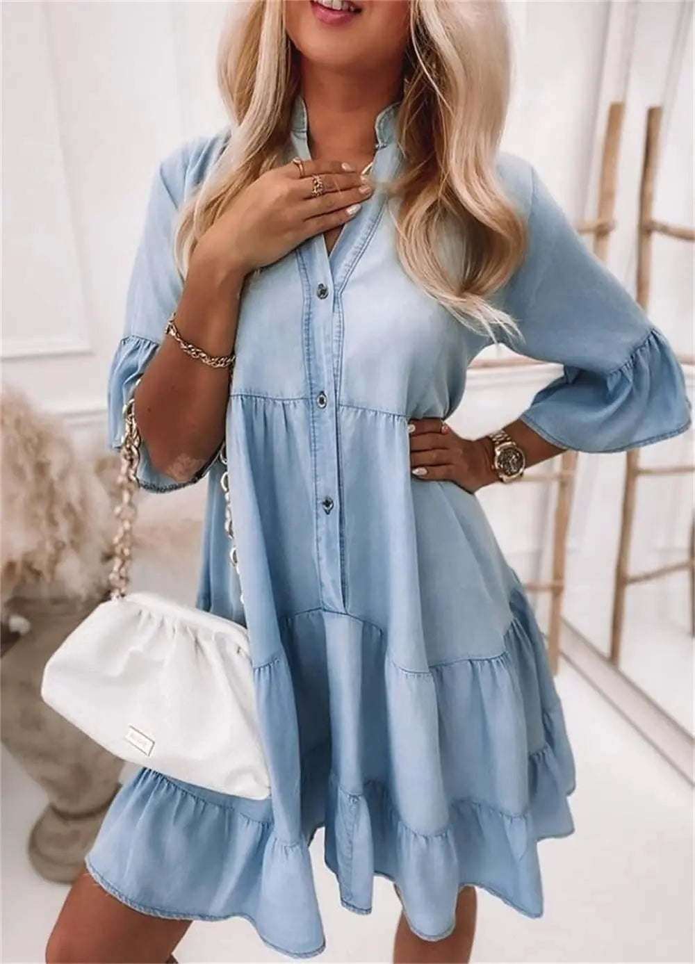 Loose jeans dress Elegant