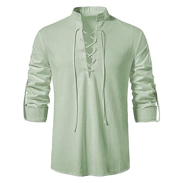 Men's lace-up shirt