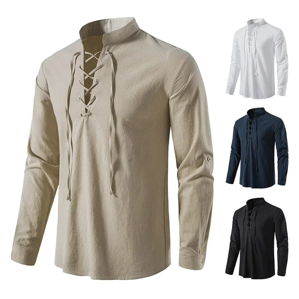 Men's lace-up shirt