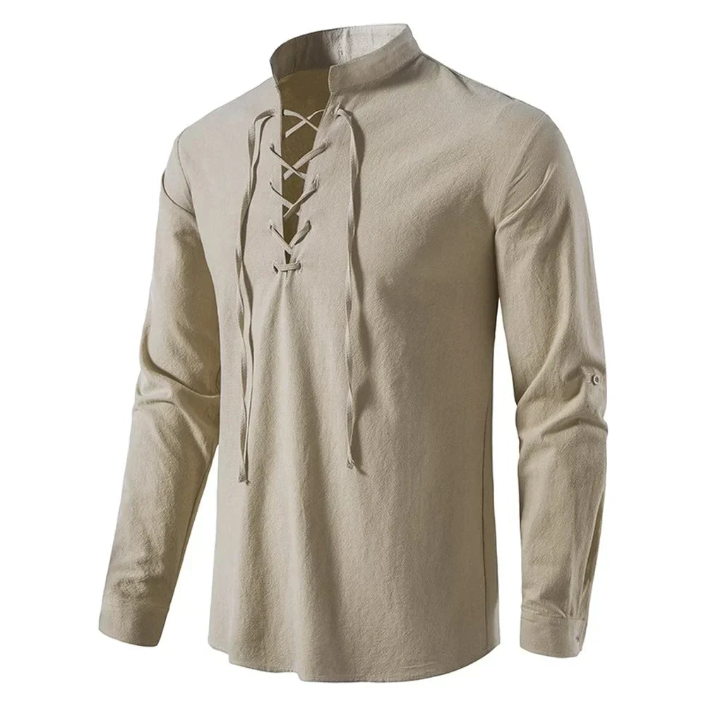 Men's lace-up shirt