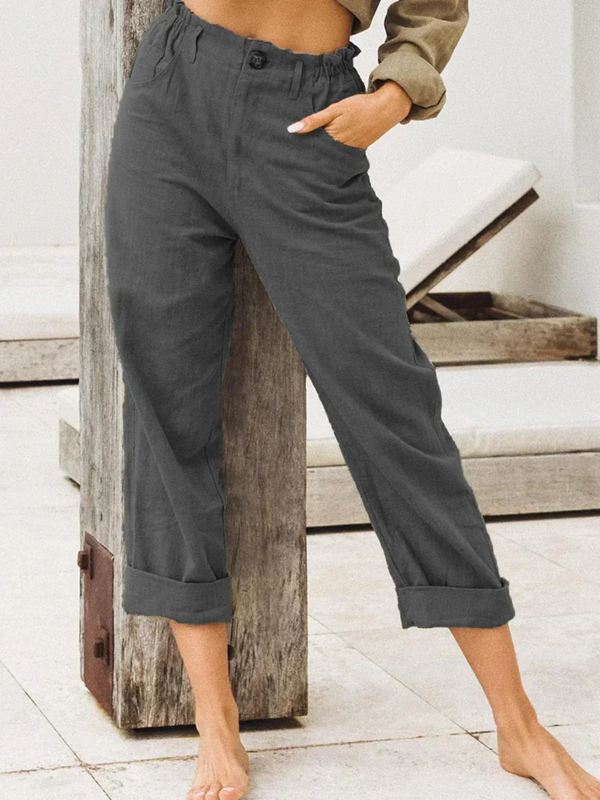 Linen summer trousers