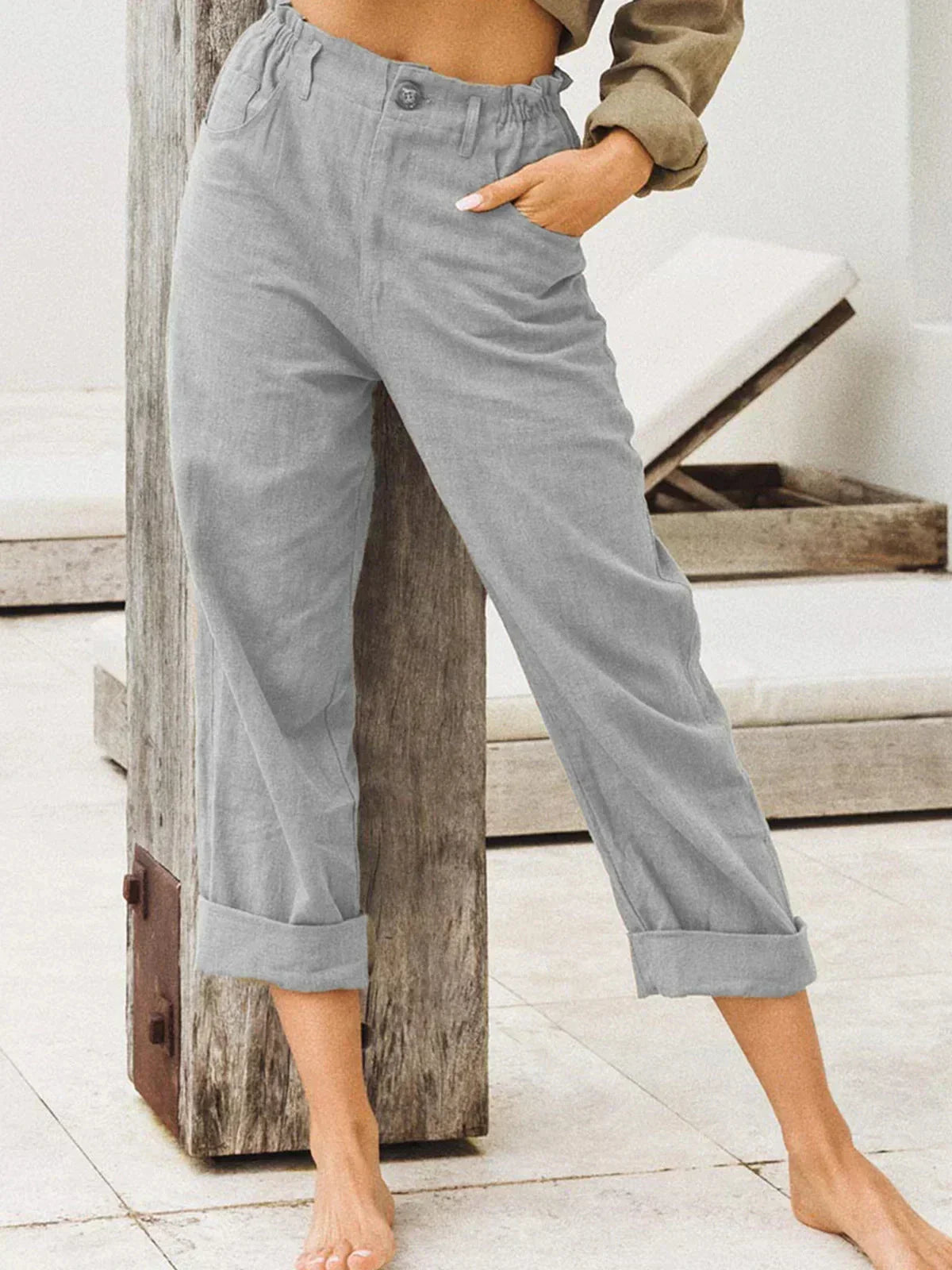 Linen summer trousers