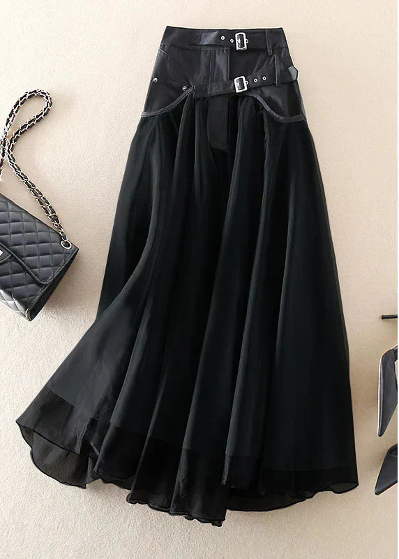 Versatile skirt with high waist due to splicing