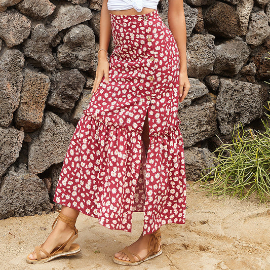 Modern Daisy Skirt A-Line Skirt High Waist