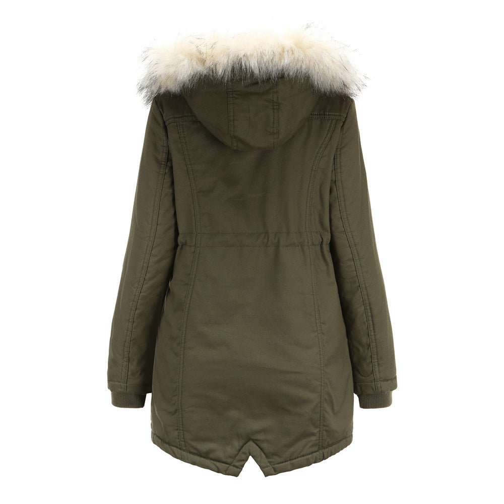 Women - Winter Jacket - Detachable Fur Hood - Cozy & Stylish Cold Weather Outerwear