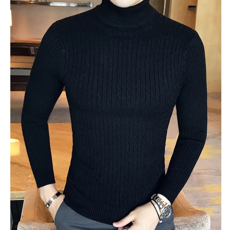 Knitted turtleneck jumper men