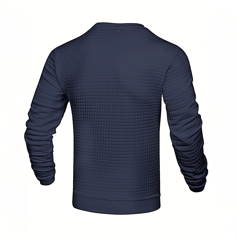 Men's with structure, round neck slim fit jumper