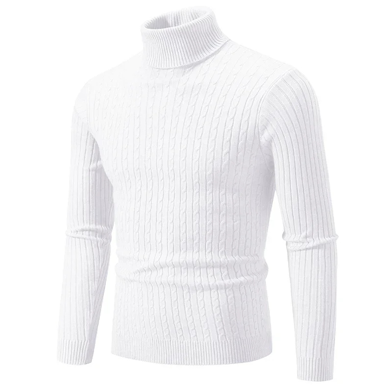 Ribbed turtleneck jumper for autumn and winter