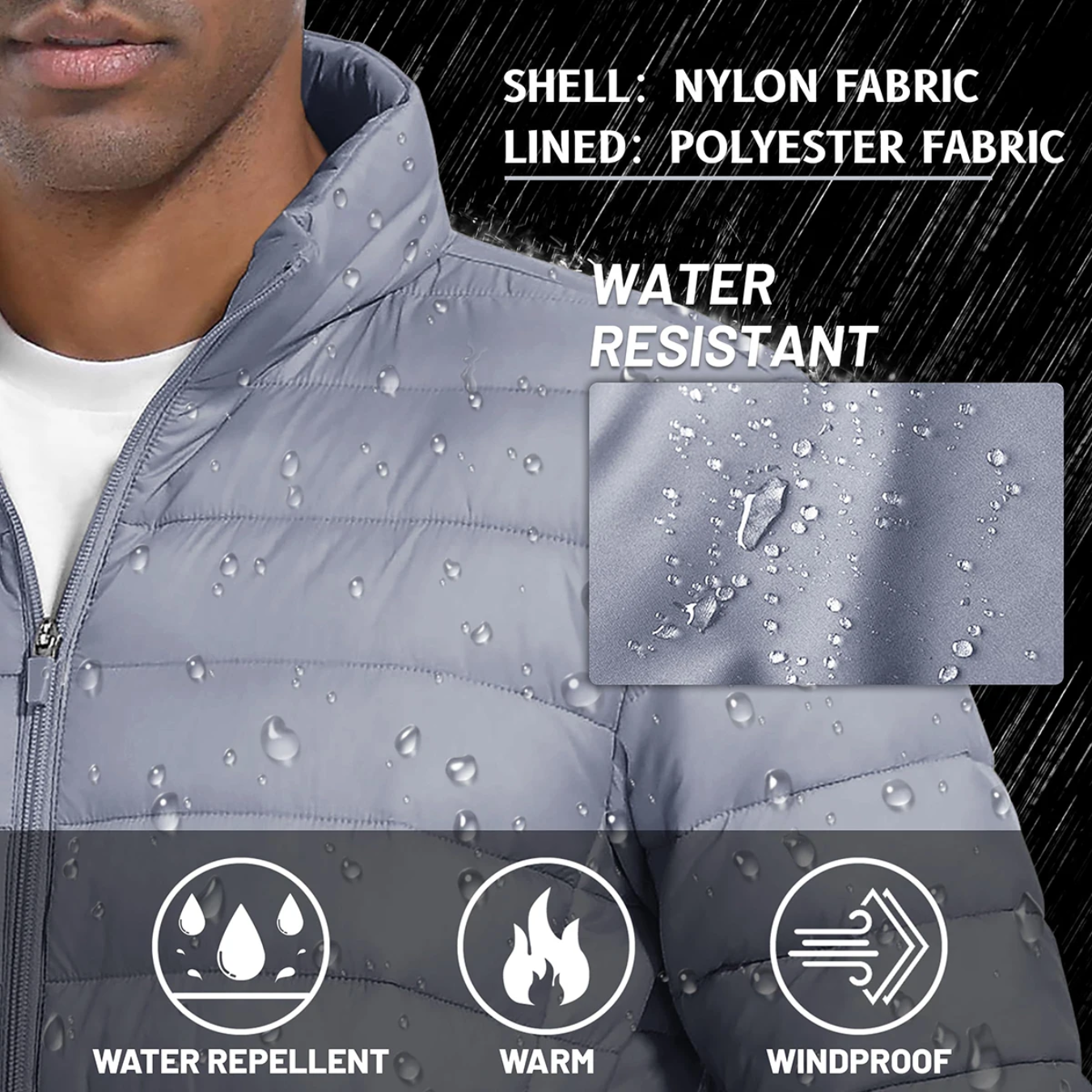 Men's Light quilted transition jacket