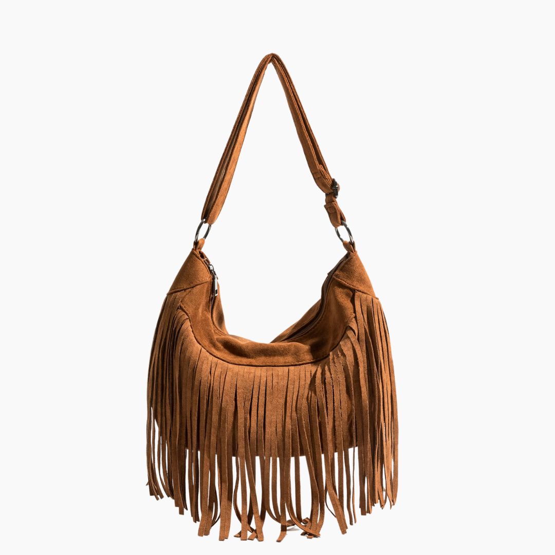 Suede shoulder bag