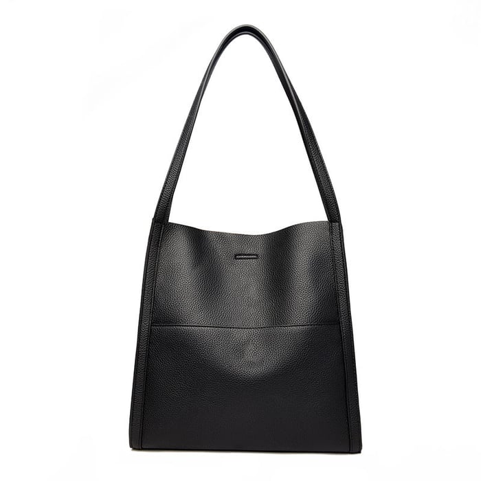 Handmade shoulder strap bag in vegan leather