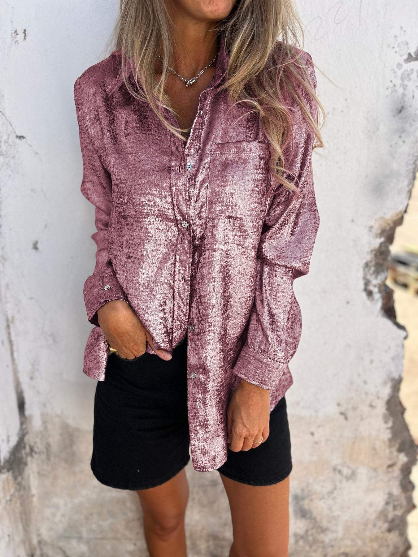 Metallic blouse