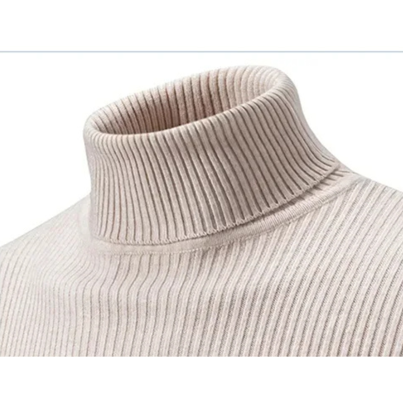 Ribbed turtleneck jumper for autumn and winter