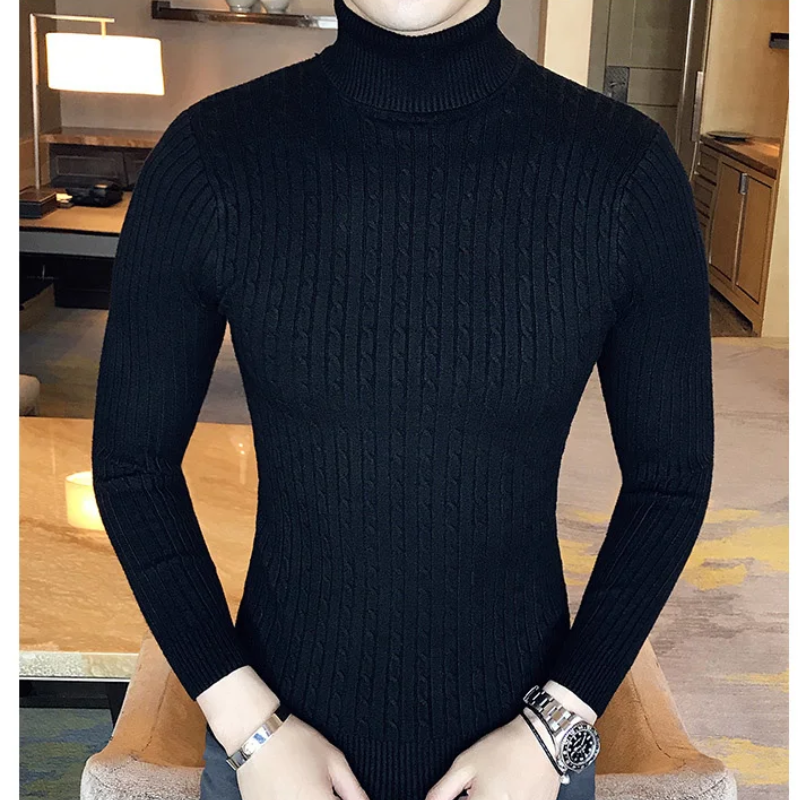 Knitted turtleneck jumper men