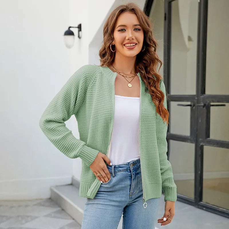 Women's Cardigan - Cozy Loose Stitch Knit - Perfect for Layering - Comfortable and Stylish