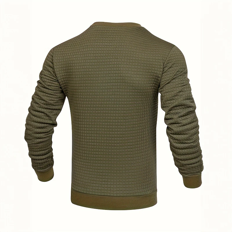 Men's with structure, round neck slim fit jumper