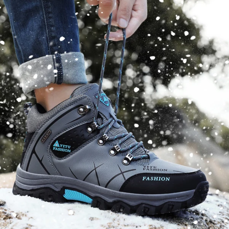 Hiking Shoes Men's Waterproof Warm Lined Outdoor Trekking Shoes