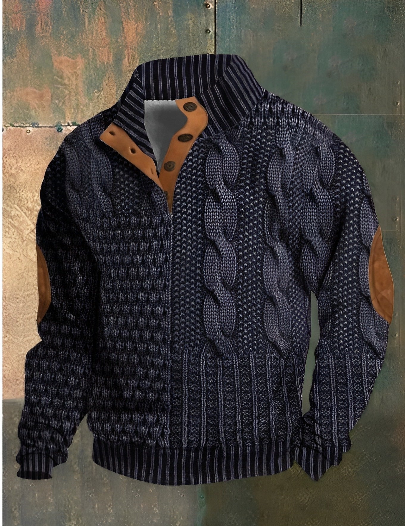 Men - Jumper - 3D-Printed Motif - Stylish Knitwear for Casual Looks