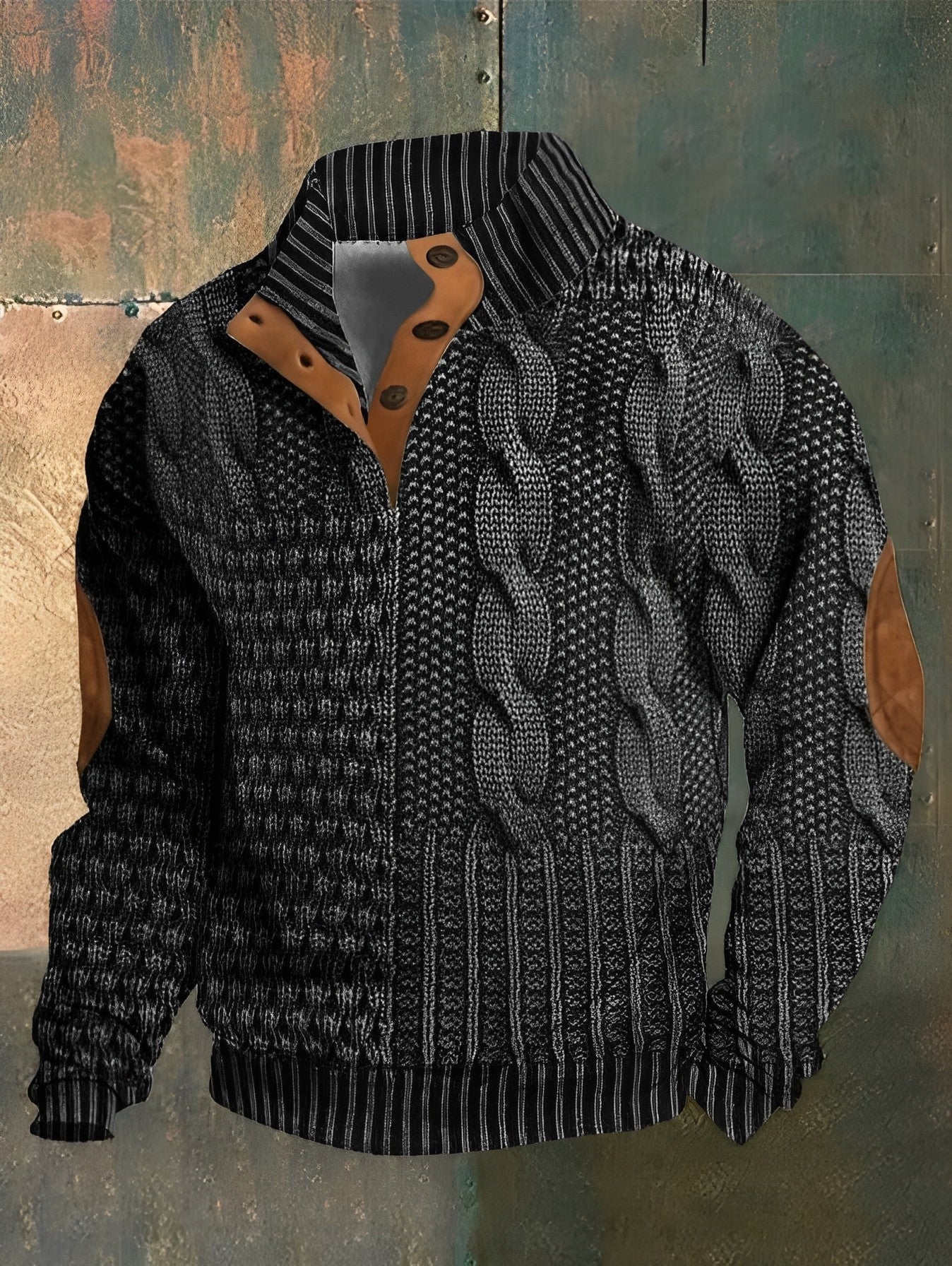 Men - Jumper - 3D-Printed Motif - Stylish Knitwear for Casual Looks