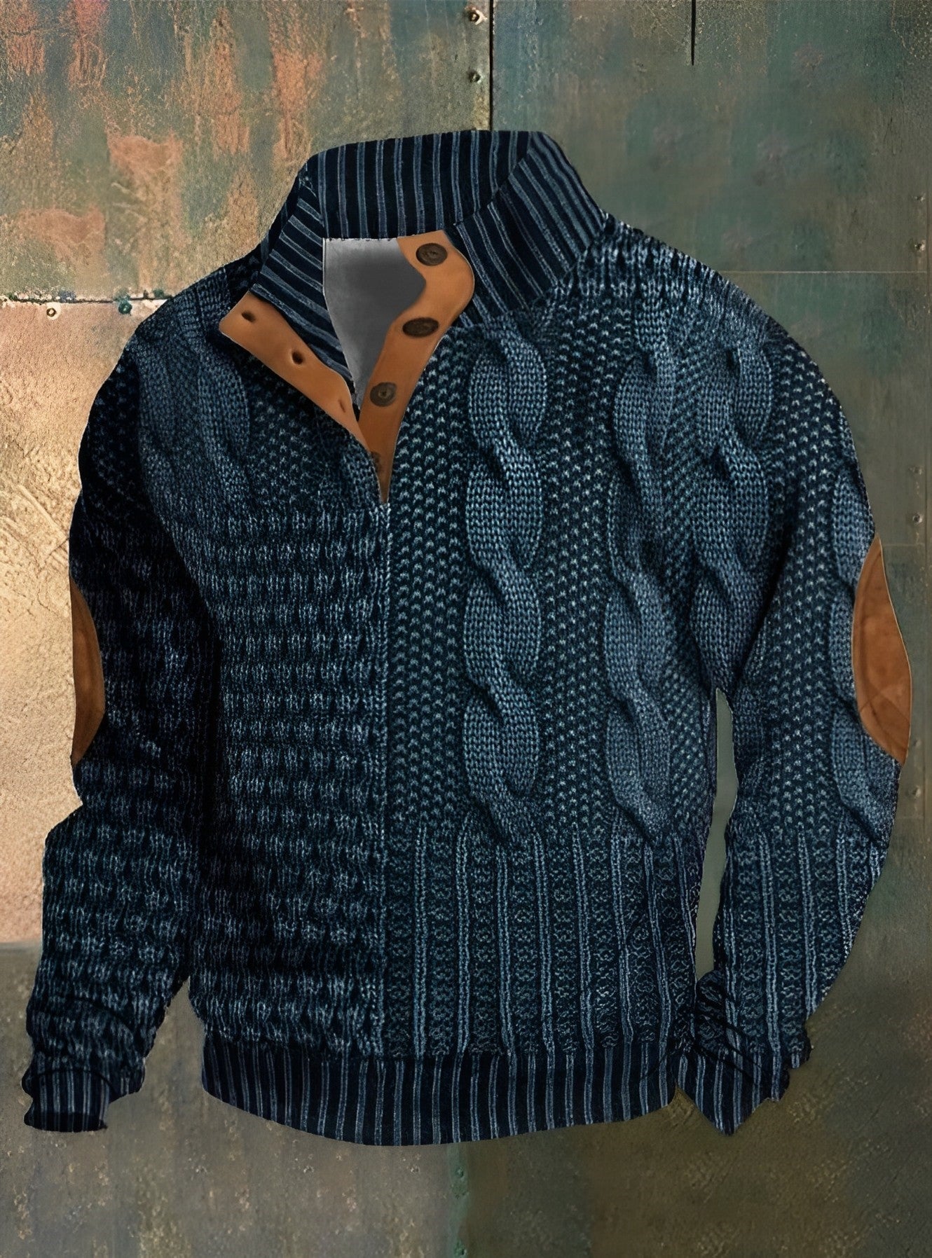 Men - Jumper - 3D-Printed Motif - Stylish Knitwear for Casual Looks