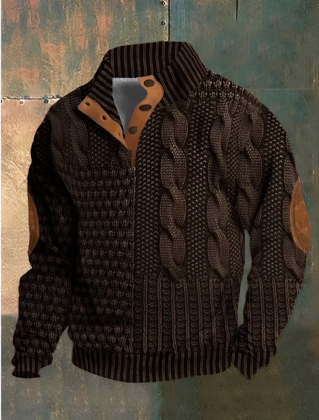 Men - Jumper - 3D-Printed Motif - Stylish Knitwear for Casual Looks