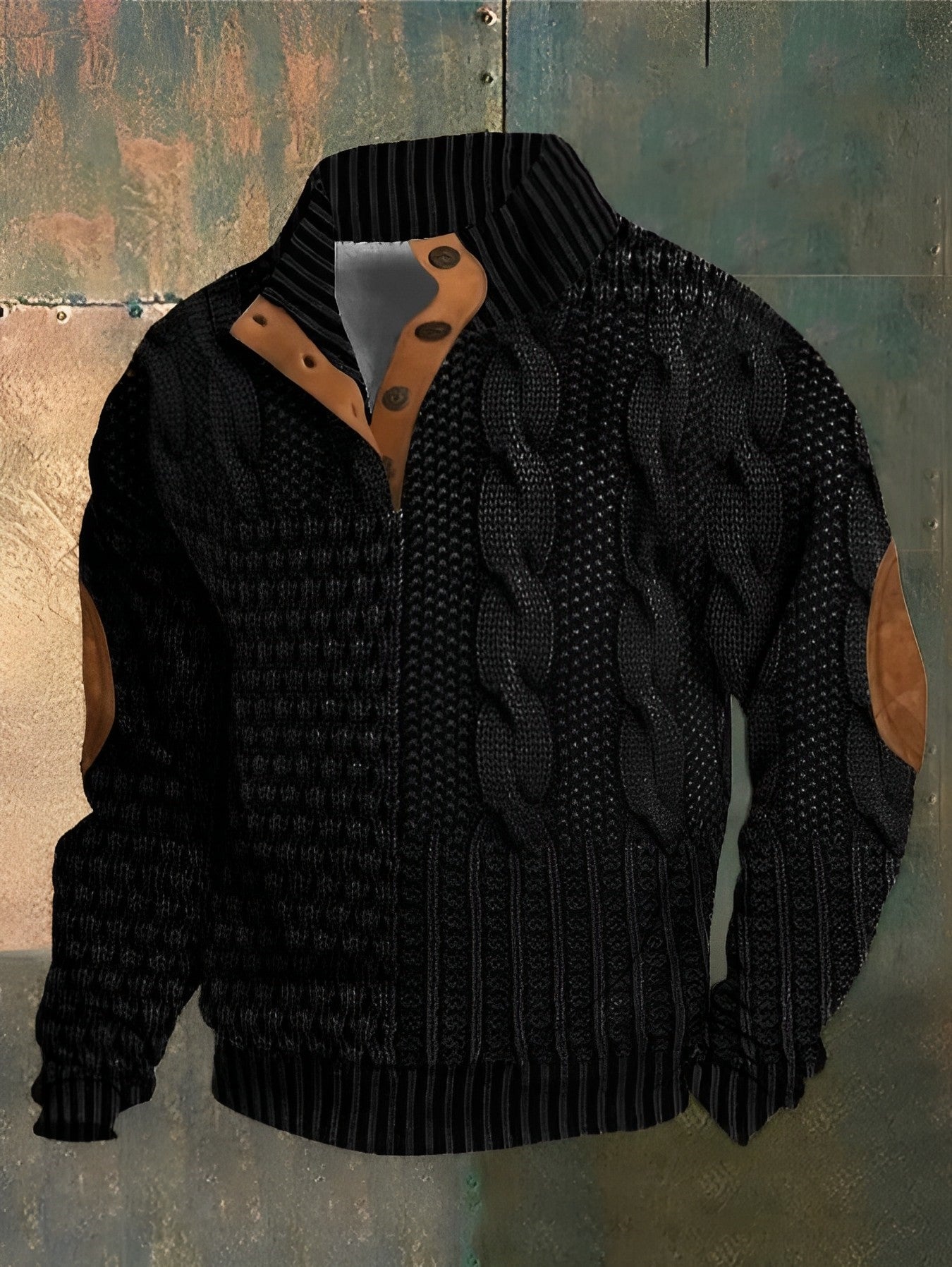 Men - Jumper - 3D-Printed Motif - Stylish Knitwear for Casual Looks