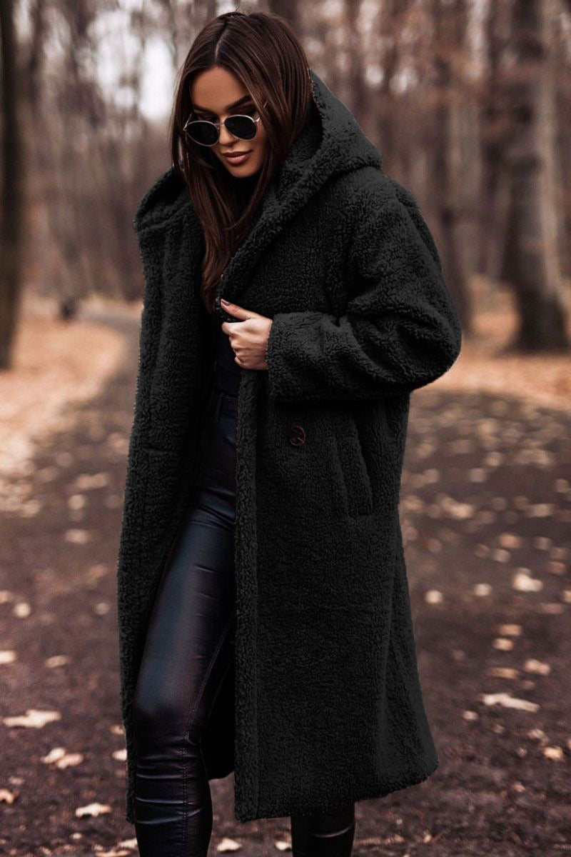 Women - Long Wool Coat - Elegant Design - Stylish Warmth for Every Occasion