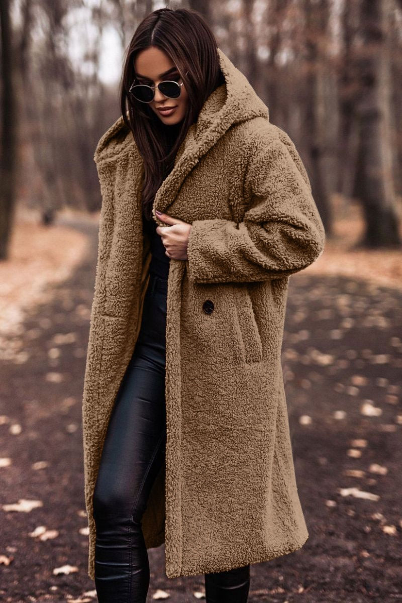 Women - Long Wool Coat - Elegant Design - Stylish Warmth for Every Occasion