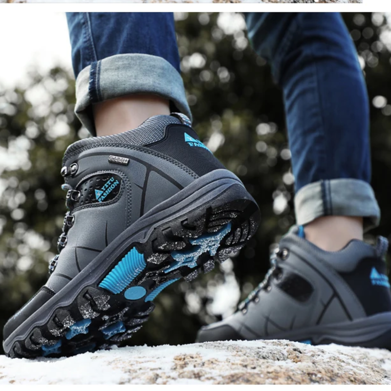 Hiking Shoes Men's Waterproof Warm Lined Outdoor Trekking Shoes