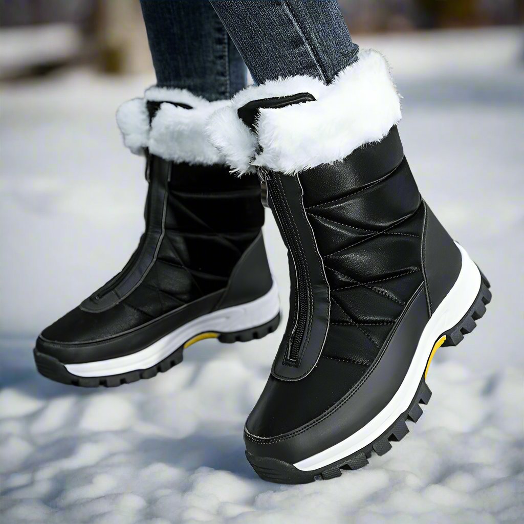 Women - Winter Boots - Stylish & Warm Mid-Calf - Comfortable Footwear for Cold Weather