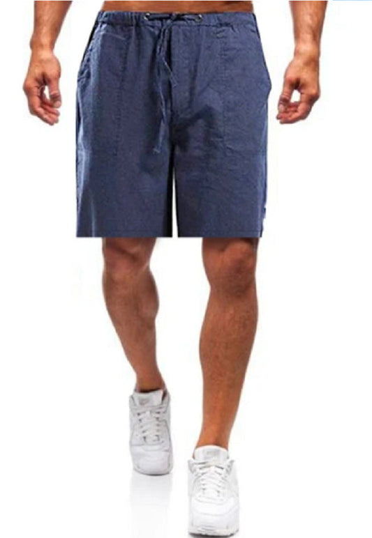 Men's linen shorts in large sizes